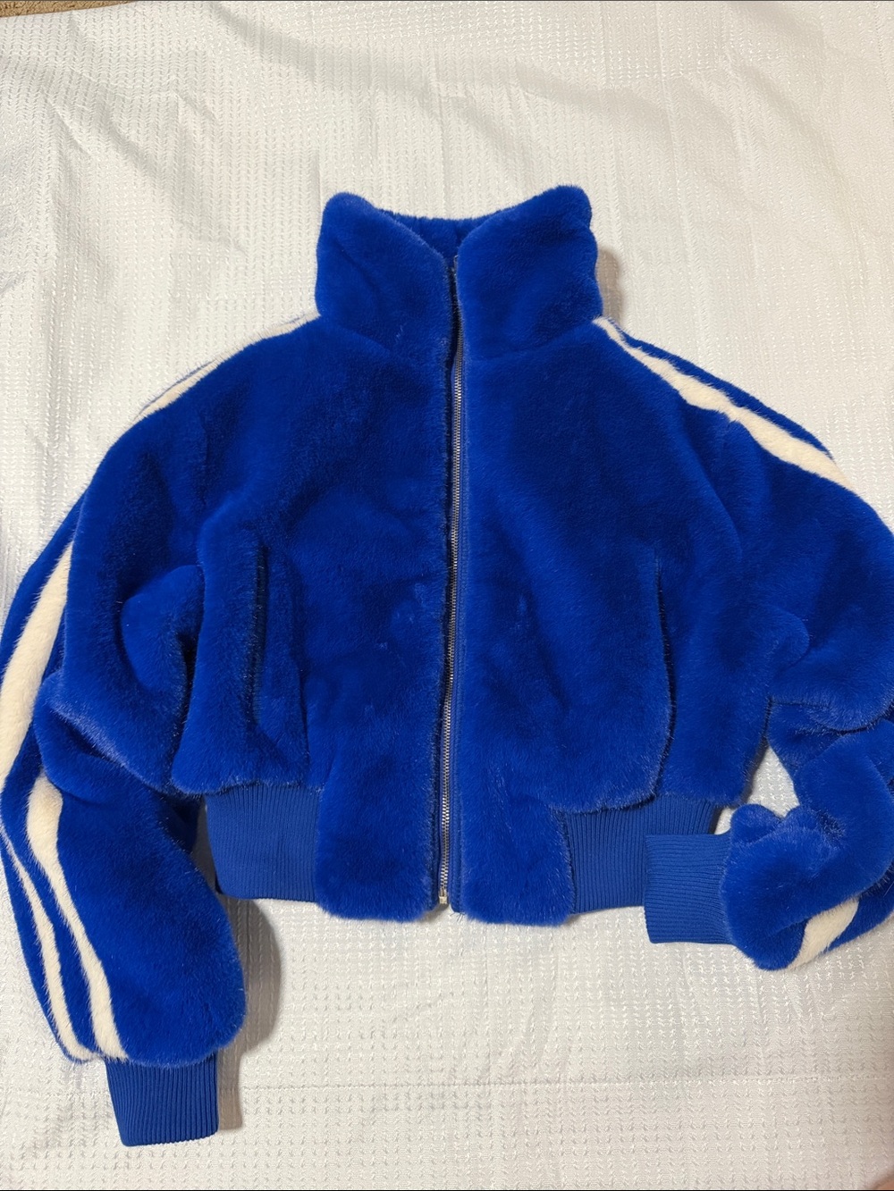 Jaded London Vibrant Blue Faux Fur Coat